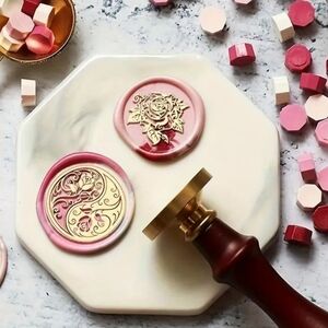 10 Pc Hallmark Gold Wax Seal Set